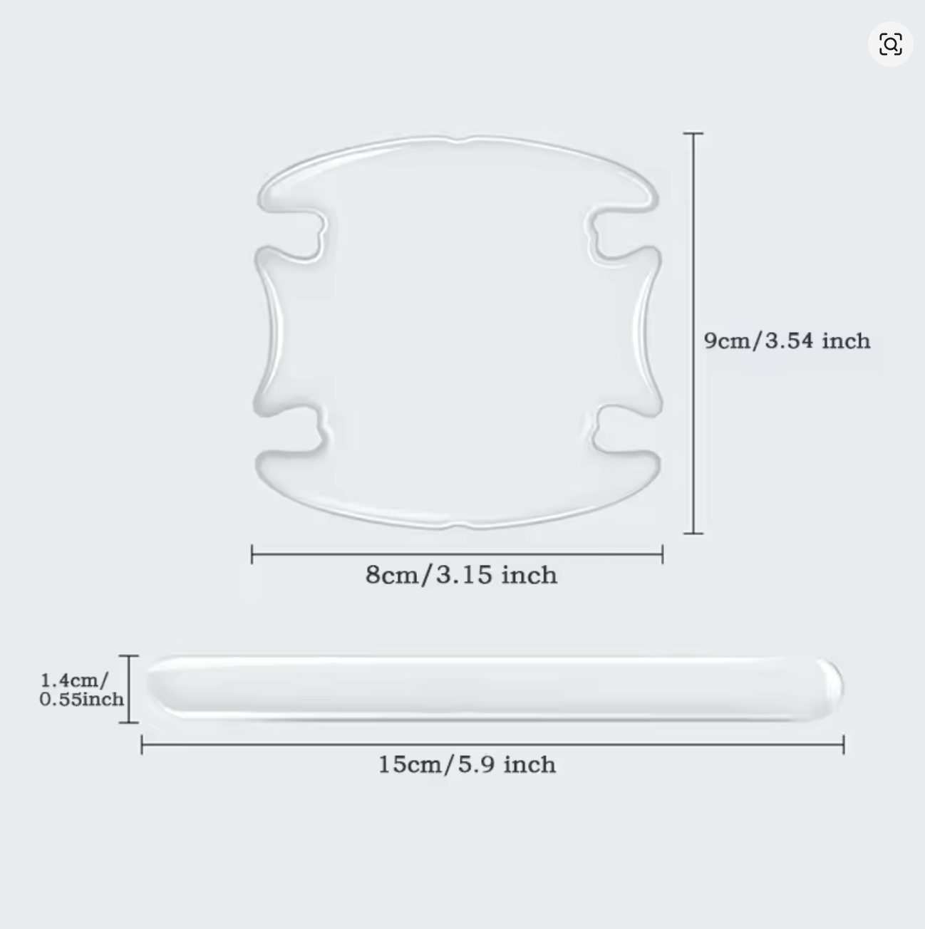 Car Door Handle Scratch Protective Transparent Stickers
