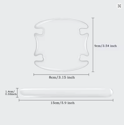 Car Door Handle Scratch Protective Transparent Stickers