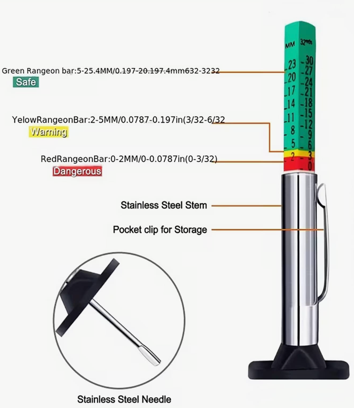Tire Tread Depth Gauge